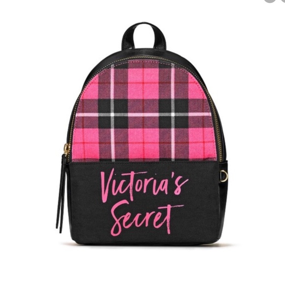 Victoria's Secret Handbags - Victoria’s Secret pink plaid small city backpack